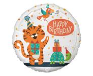 Fóliový balón Happy birhday tigrík