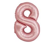 Fóliový balón saténový ružový č.8