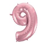 Fóliový balón ružový č. 9
