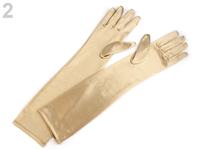 Dlhé spoločenské rukavice saténové zlaté