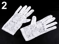 Spoločenské rukavice krajkové dievčenské 