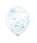 Balóny s konfetami modré 6 ks