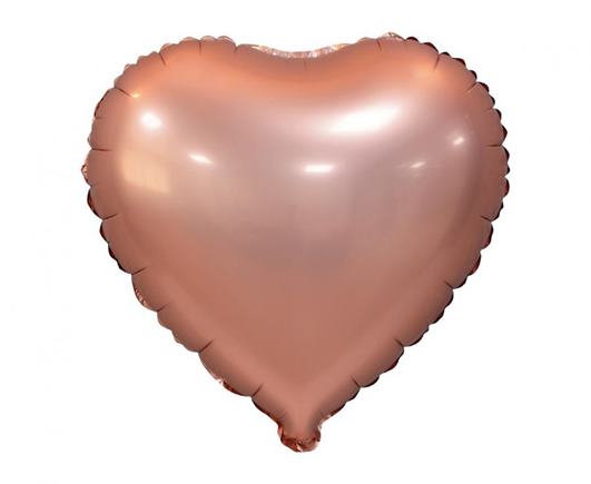 Fóliový balón srdce rose gold 45 cm