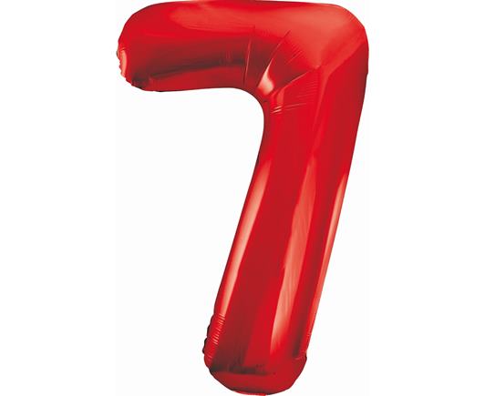 Fóliový balón č. 7 červený 85 cm