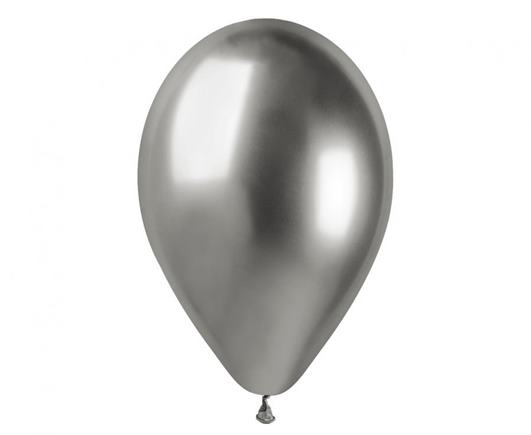 Balón saténový tmavo strieborný
