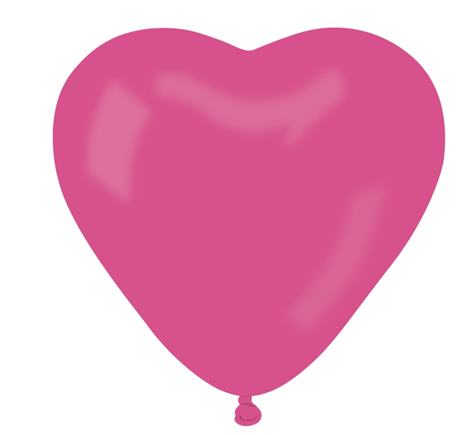 Balón srdce ružové 30 cm
